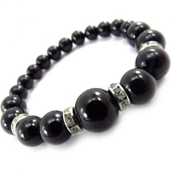 Bracelet Sissi Noir – Lueur d’Ébène