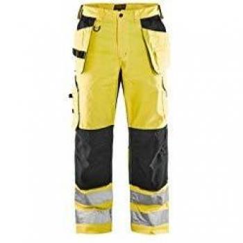 Pantaloni alta visibilità Blaklader Artisan ventilati giallo/nere 46