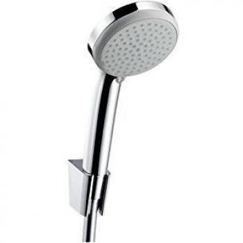 Hansgrohe Croma 100 Duschkopf mit Halter, 4 Strahlarten, Chrom
