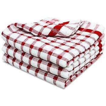 Wonderdry Soft Monocheck Black/White Jumbo Thick Kitchen Dish Cleaning Drying Cloth Pack of 6