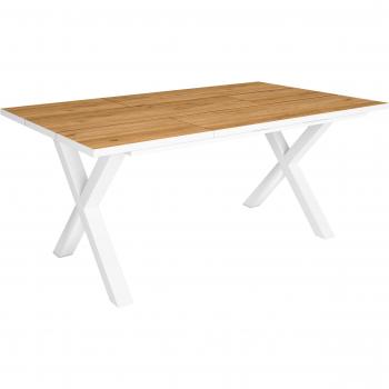 Tavolo da pranzo 8 posti stile contemporaneo Rovere e Bianco
