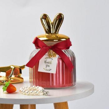 Nordic Style Glass Jar with Ceramic Lid