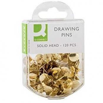 Q-Connect Drawing Pin Solid Head Pack 120 KF02018Q