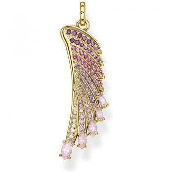 Thomas Sabo Bunter Kolibri-Flügel Anhänger aus vergoldetem Silber PE876-488-7