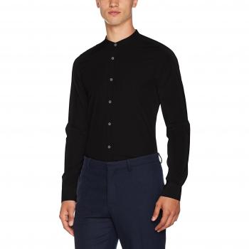 Only & Sons Camisa Onsalfredo LS Manderine Noos, Hombre, Negro