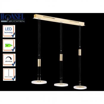 Honsel 69613 – 9 W Pendellampe in Gold (Metall)
