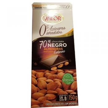 Chocolate Negro Valor 70% con Almendras