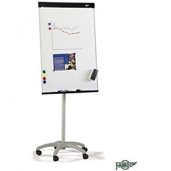 Pizarra Blanca de Caballete Magnético con Ruedas Faibo 70x102 cm