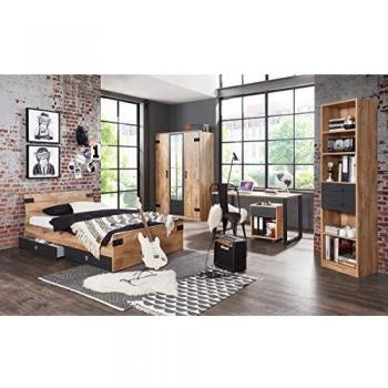 PEGANE Ensemble Chambre Adulte Imitation chêne Poutre