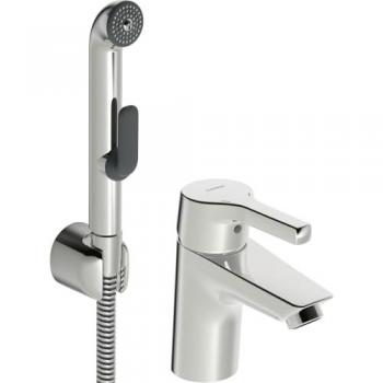 Hansapaleno mitigeur de lavabo, douchette fonctionnelle, projection 103mm, chromé