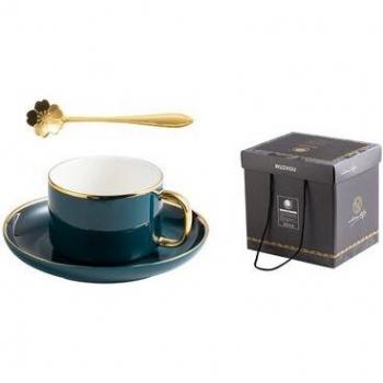 Premium Bone China Coffee and Tea Cups with Gold Accents