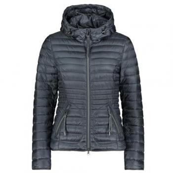 Grau‑Cartoon‑Steppjacke 34 – 100 % Polyesterfüllung, abnehmbar