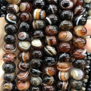 Cuentas sueltas para collar, forma de rueda, 5 uds, color marrón y caqui, piedra semipreciosa