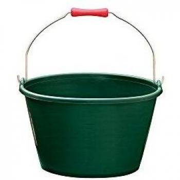 Manutan – Seau pour la récolte de raisins – Vert – Poignée en bois – Contenance : 16 litres