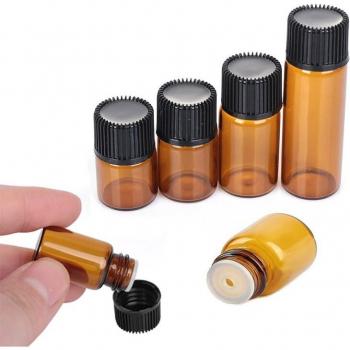 Parfum Test Flesjes in Amber Glas, 10 Stukken, Capaciteit: 1-5 ml