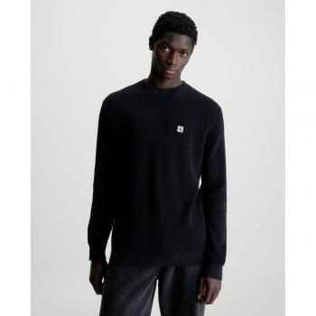 Jersey Calvin Klein Jeans de algodón orgánico, color negro, fit slim