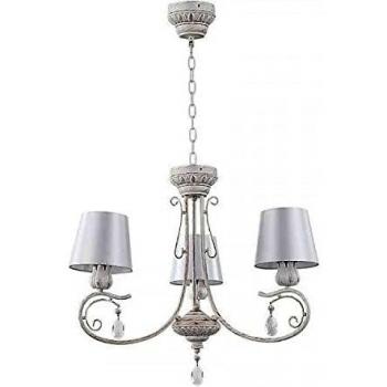 Lampada Moderna Clematis 3xE14 Bianco/Oro 60x60 cm