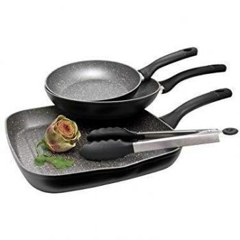 GSW 4tlg. Pfannen-Set 'Gourmet Granit' für Induktion