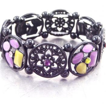 Carmen – Bracelet Mélange Violet/Vert