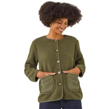 Roman Women's Fleece Pocket Front in Khaki – Size 20