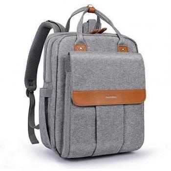 PomeloBaby Large Diaper Backpack with Changing Mat (Grey-2)