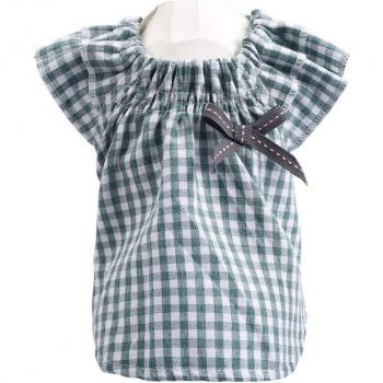 Plaid Cotton Bow Summer Pet Shirts