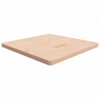 Mesa Quadrada de Madeira 80x80 cm Carvalho Não Tratado