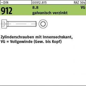 Zylinderschraube M5x45 DIN 912 8.8 galvanisch verzinkt 200er Pack