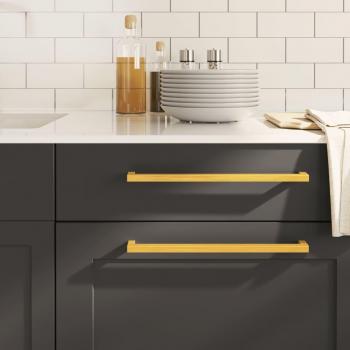 Poignées d'armoire dorées 320 mm en acier inoxydable