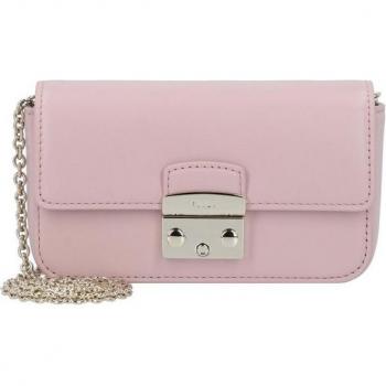 16‑cm Pink Furla Metropolis Mini Leather Shoulder Satchel