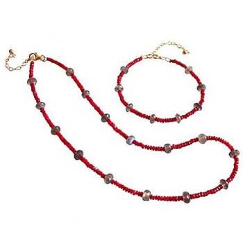 Rotgoldes Gemshine Damenarmband mit Rubin