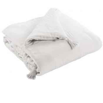 Capitonné Ourea : Chemin de Lit 90x200 cm Gaze de Coton Chantilly