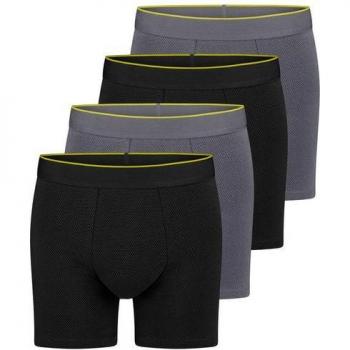 Sloggi Spar-Set 4er – Retro Boxer EVER Airy – Long/Short – Schwarz