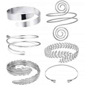 Set de brassards argentés pour bras supérieur