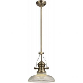 Suspension Arianna 1 à ampoule de laiton antique (76 cm)