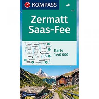 KOMPASS Wanderkarte Zermatt, Saas-Fee: Wanderkarte GPS-genau. 1:40000 (KOMPASS-Wanderkarten, Band 117)