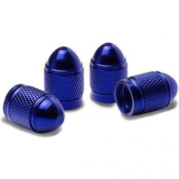Capuchon de valve de roue en aluminium, 4 pièces, anti-poussière, argent