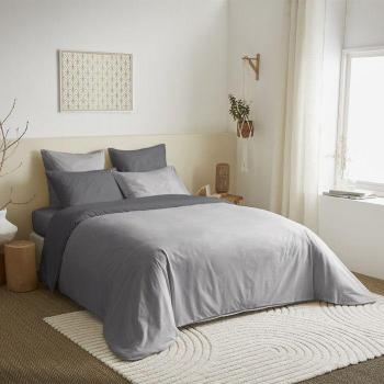 Set de literie 6 pièces Gris/Anthracite pour lit 180 x 200 cm King size
