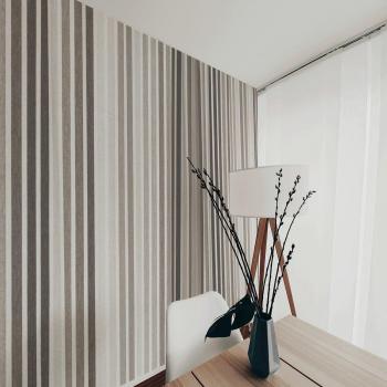 Papel Acte Deco: Patrón de Rayas Panorámicas Beige