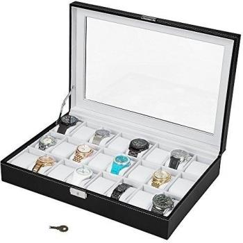 Tectake Uhrenbox mit herausnehmbaren Polstern