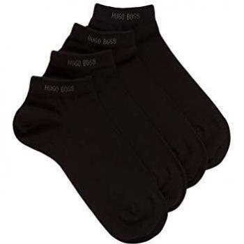 Hugo Boss Men's 2 Pack Black Cotton Sneaker Socks