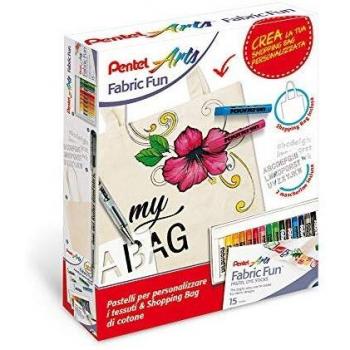PASTELLI PENTEL PER TESSUTI 15PZ KIT BAG SHOPPING BAG COD. 0022130
