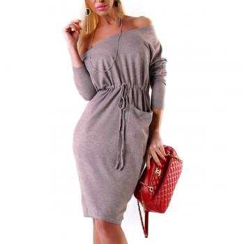 Business‑Midi mit Tunnelzug – Anny Feinstrick, S/M Cocktailkleid