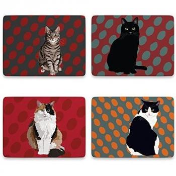 Leslie Gerry 4‑Pack Cat Table Mats