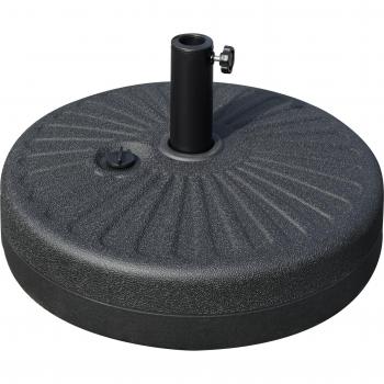 Sonnenschirmfuß 22 kg, Zement, Schwarz, Ø51 x 14,5H cm
