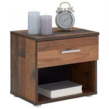 Table de chevet IDIMEX MAEL Vintage 1 tiroir et 1 niche décor old style
