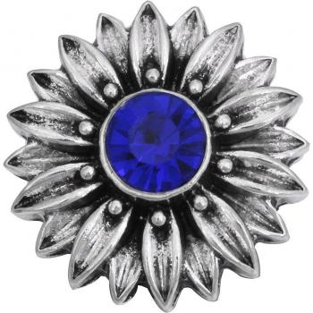 Botones a presión de cristal y metal, forma de flor del sol de jengibre, 18mm, 5 unids/lote
