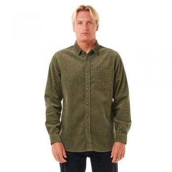 Camicia A Maniche Lunghe Rip Curl Classic Surf Cord Verde Oliva S