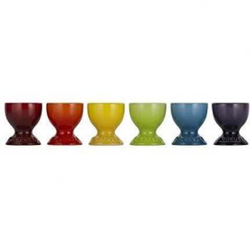 Le Creuset Regenbogen Eierbecher-Set, 6 Stück