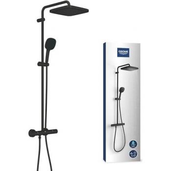 Colonne de douche GROHE Vitalio Comfort 250 noir mat avec mitigeur thermostatique 266962431